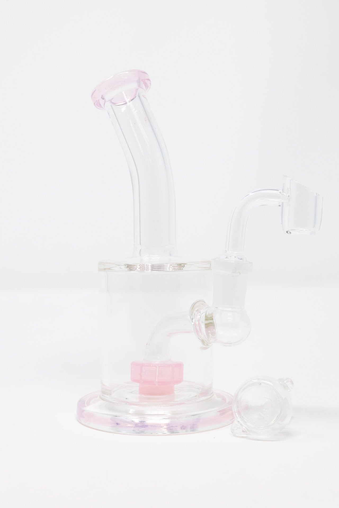 6.5" Flat Base Shower Bend Dab Rig StonedGenie.com