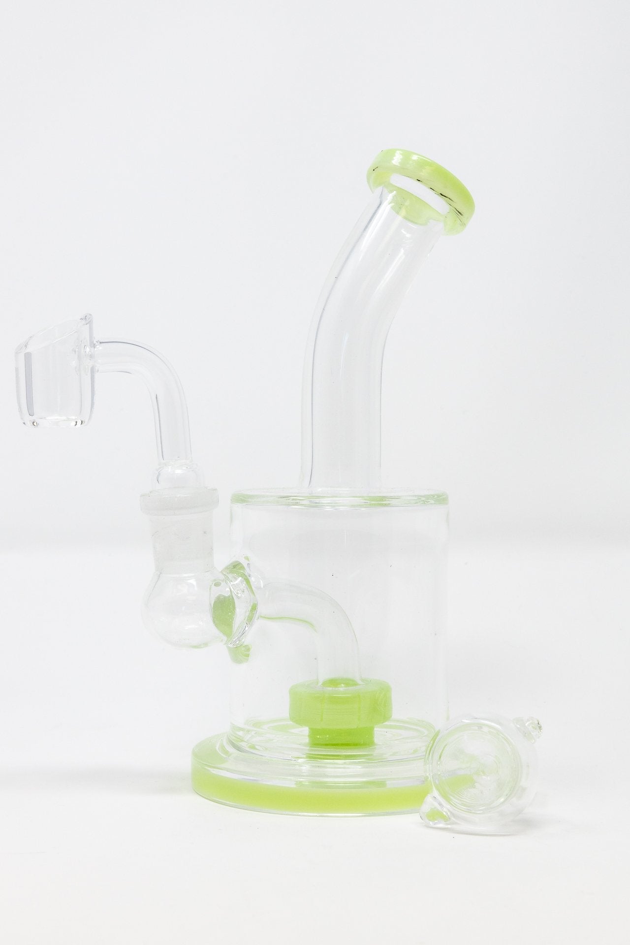 6.5" Flat Base Shower Bend Dab Rig StonedGenie.com