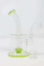 White Smoke 6" Flat Base Shower Bend Dab Rig