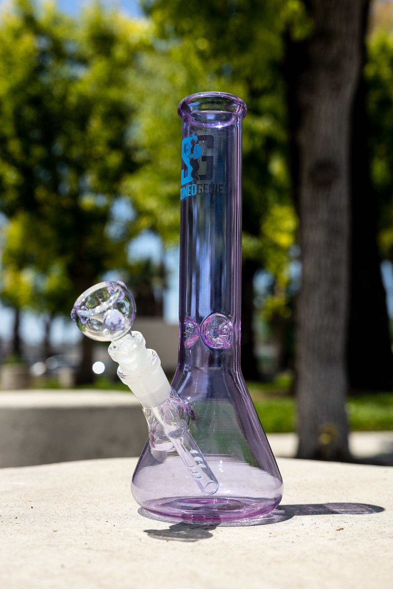 9.5" Stoned Genie Purple Lavender Bong