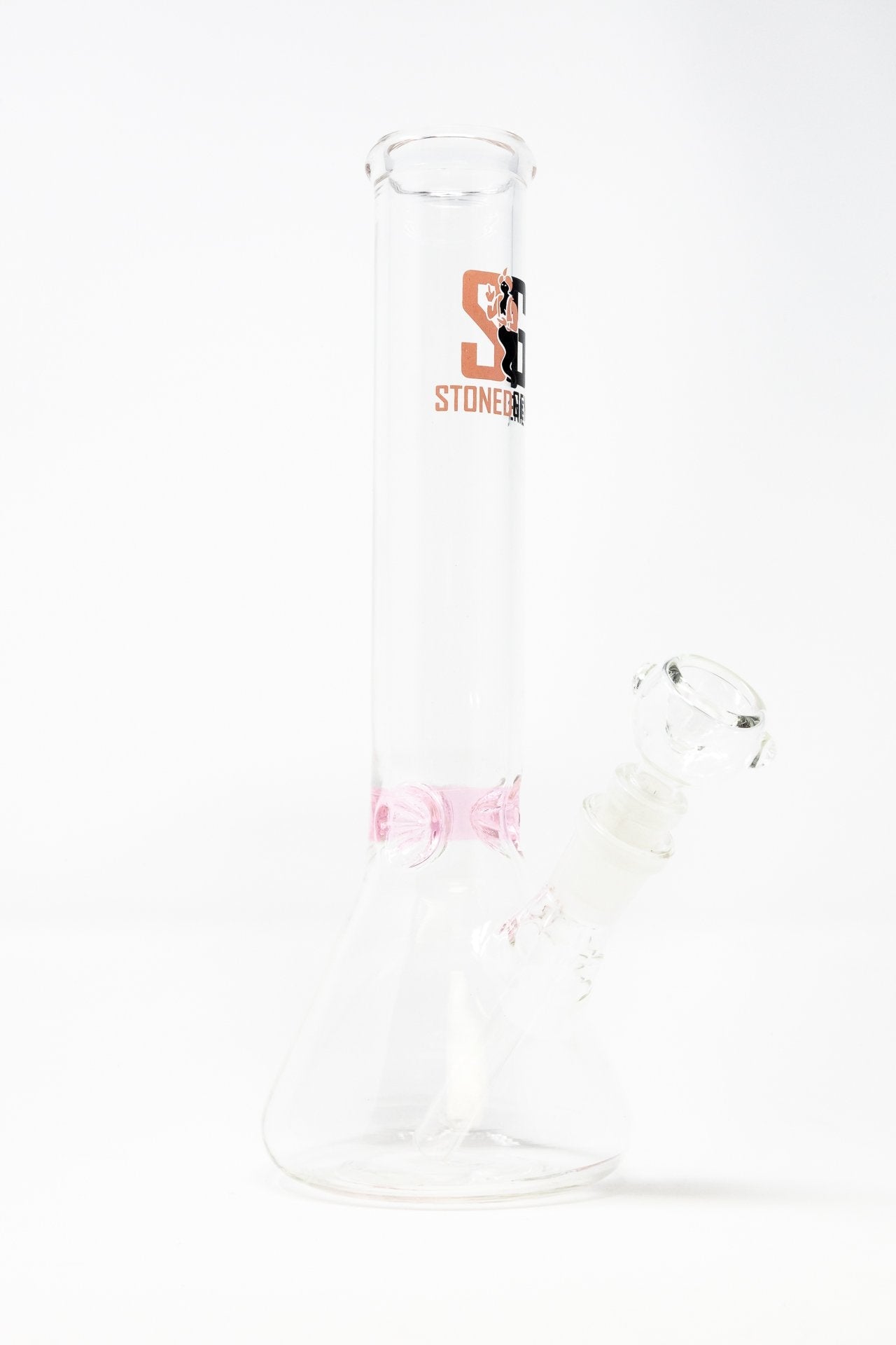 11” Stoned Genie Pink Middle Accent Bong