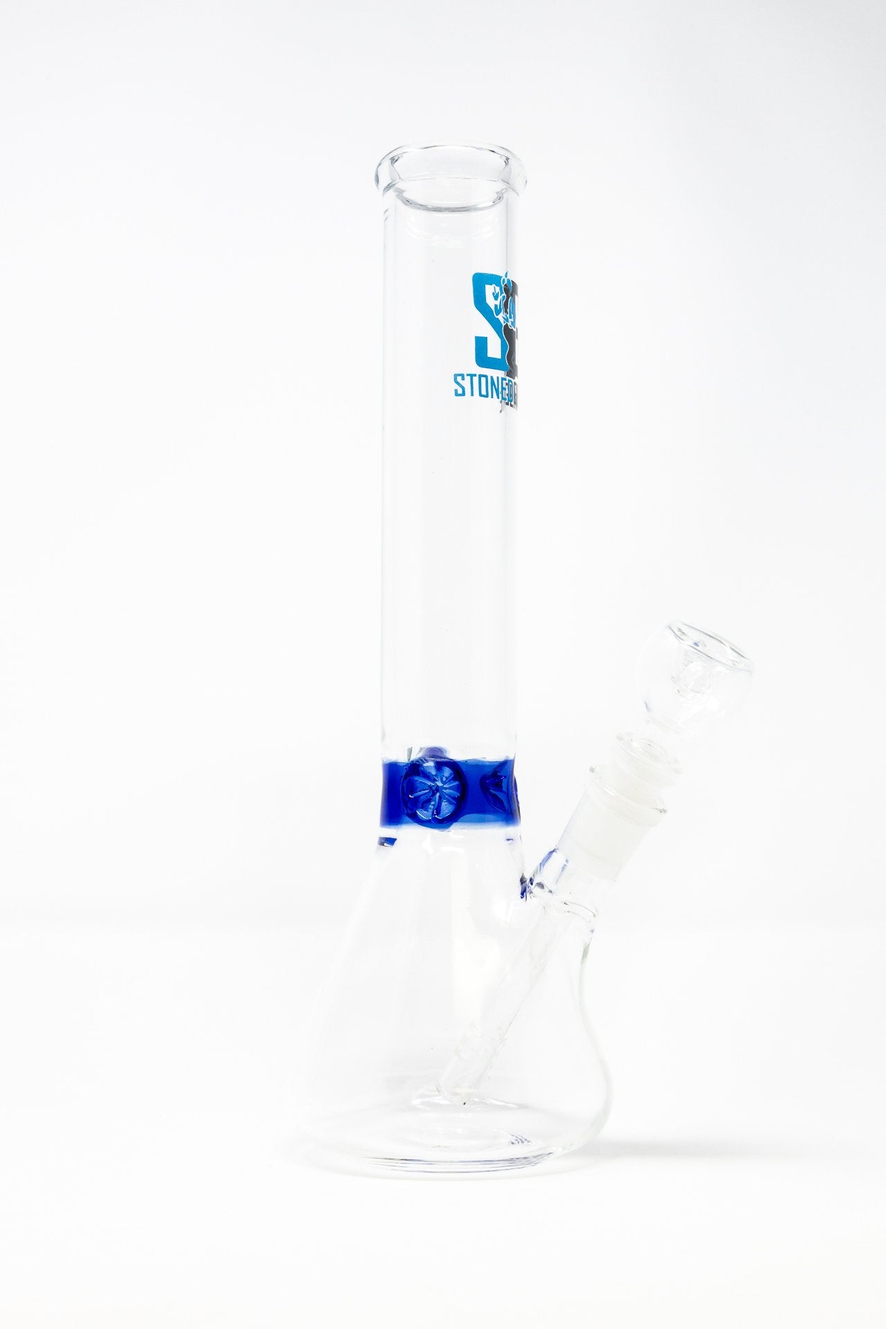 Dark Blue 11” Stoned Genie Blue Middle Accent Bong StonedGenie.com Bong