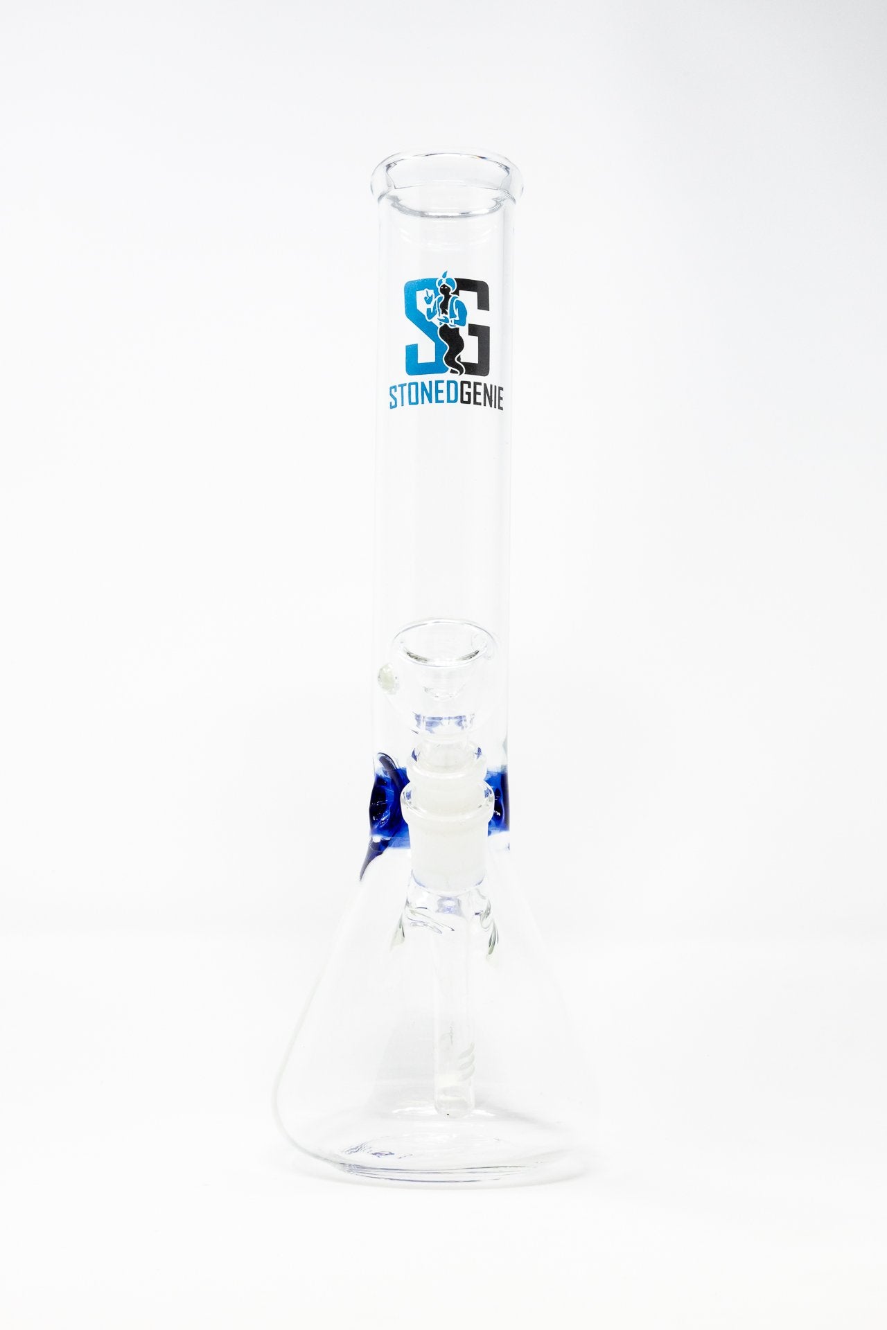 Midnight Blue 11” Stoned Genie Blue Middle Accent Bong StonedGenie.com Bong