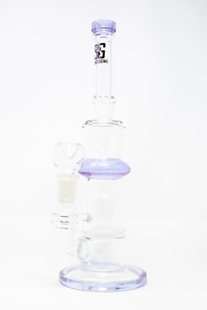 12" Stoned Genie Purple Lavender Honeycomb Bong