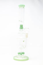 Mint Cream 16" Thick Double Percolator Bong w/ Ice Catcher StonedGenie.com Bong