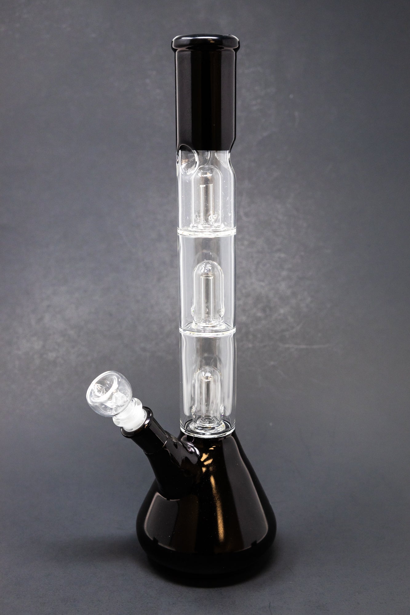 14" Black Triple Percolator Bong