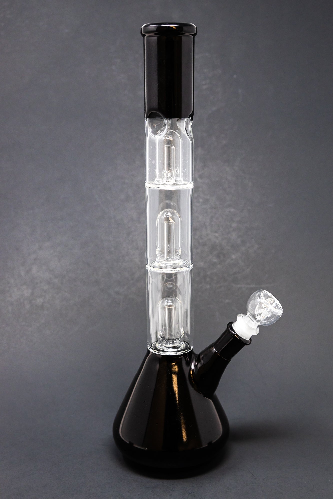 14" Black Triple Percolator Bong