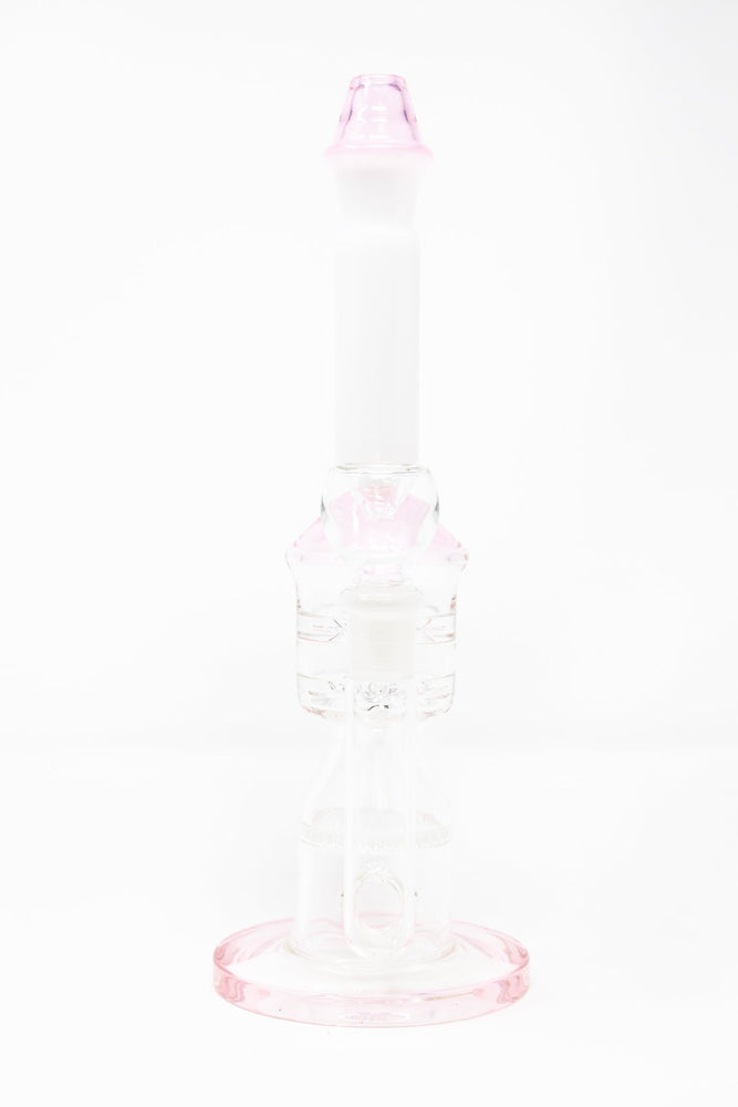 Snow 11" Premium White Neck Rocket Honeycomb Bong StonedGenie.com Bong