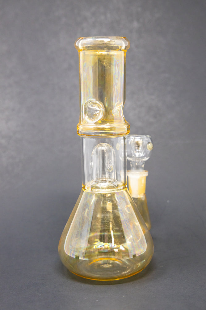 8" Yellow Fumed Side Joint Bong w/ Percolator