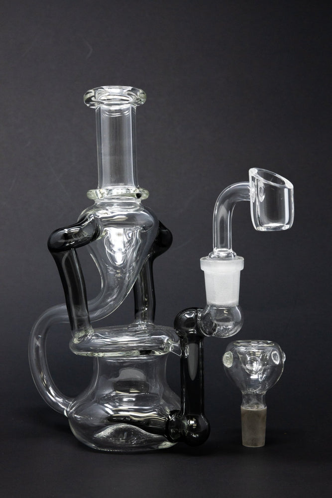 7" Colored Joint Recycler Dab Rig