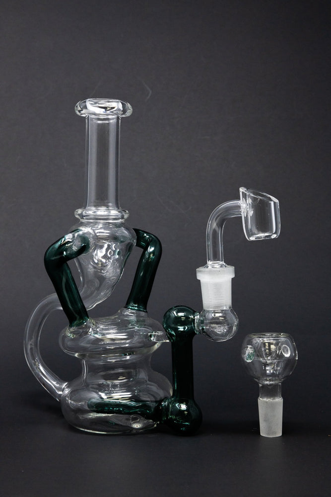 Colored Joint Recycler Dab Rig