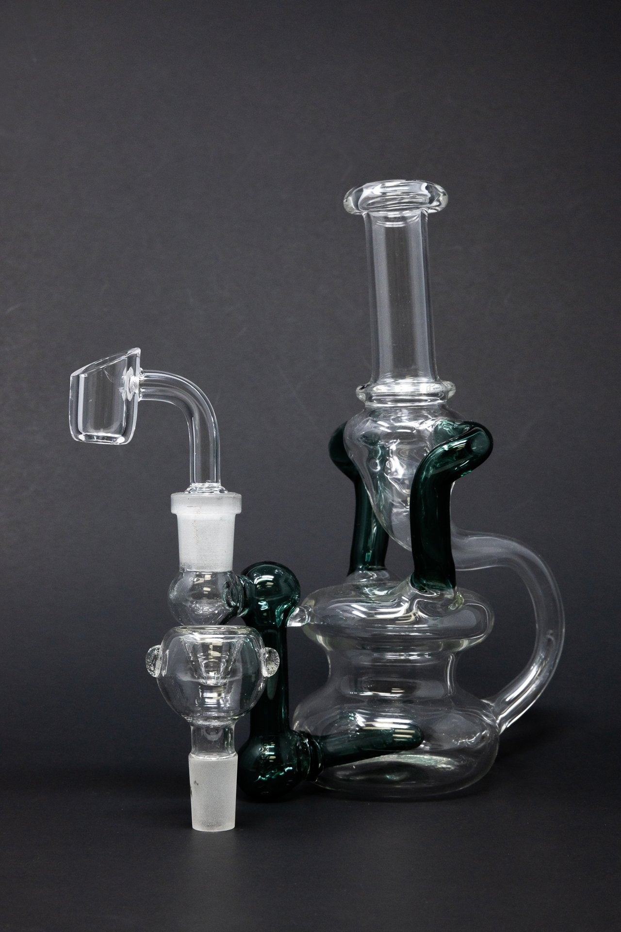 Dark Slate Gray 6" Recycler Dab Rig StonedGenie.com Dab rig