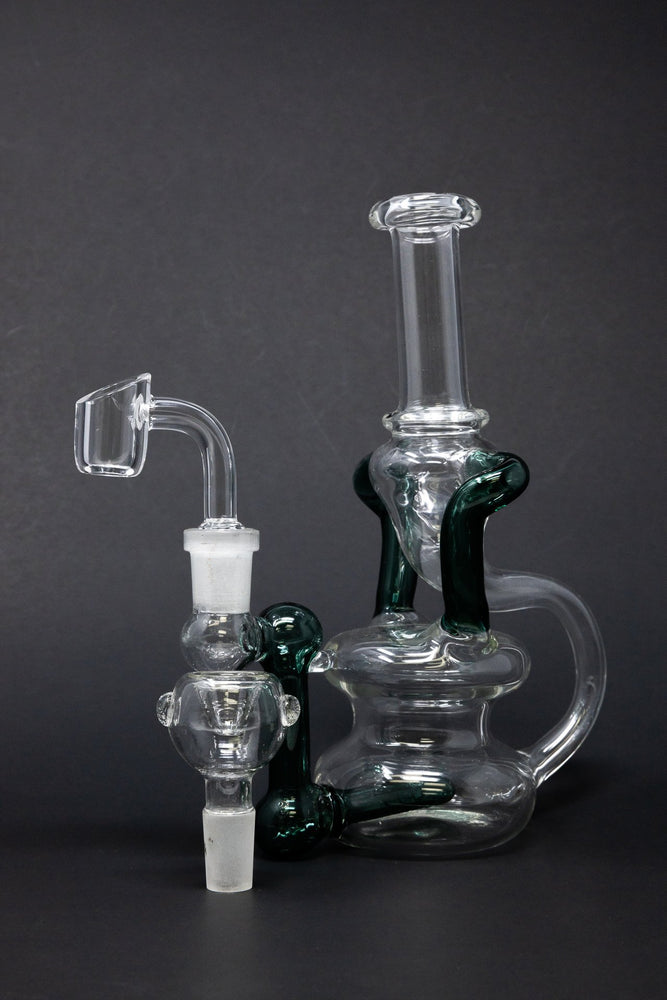 7" Colored Joint Recycler Dab Rig