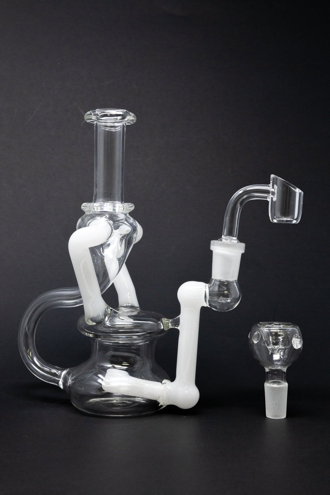 7" Colored Joint Recycler Dab Rig
