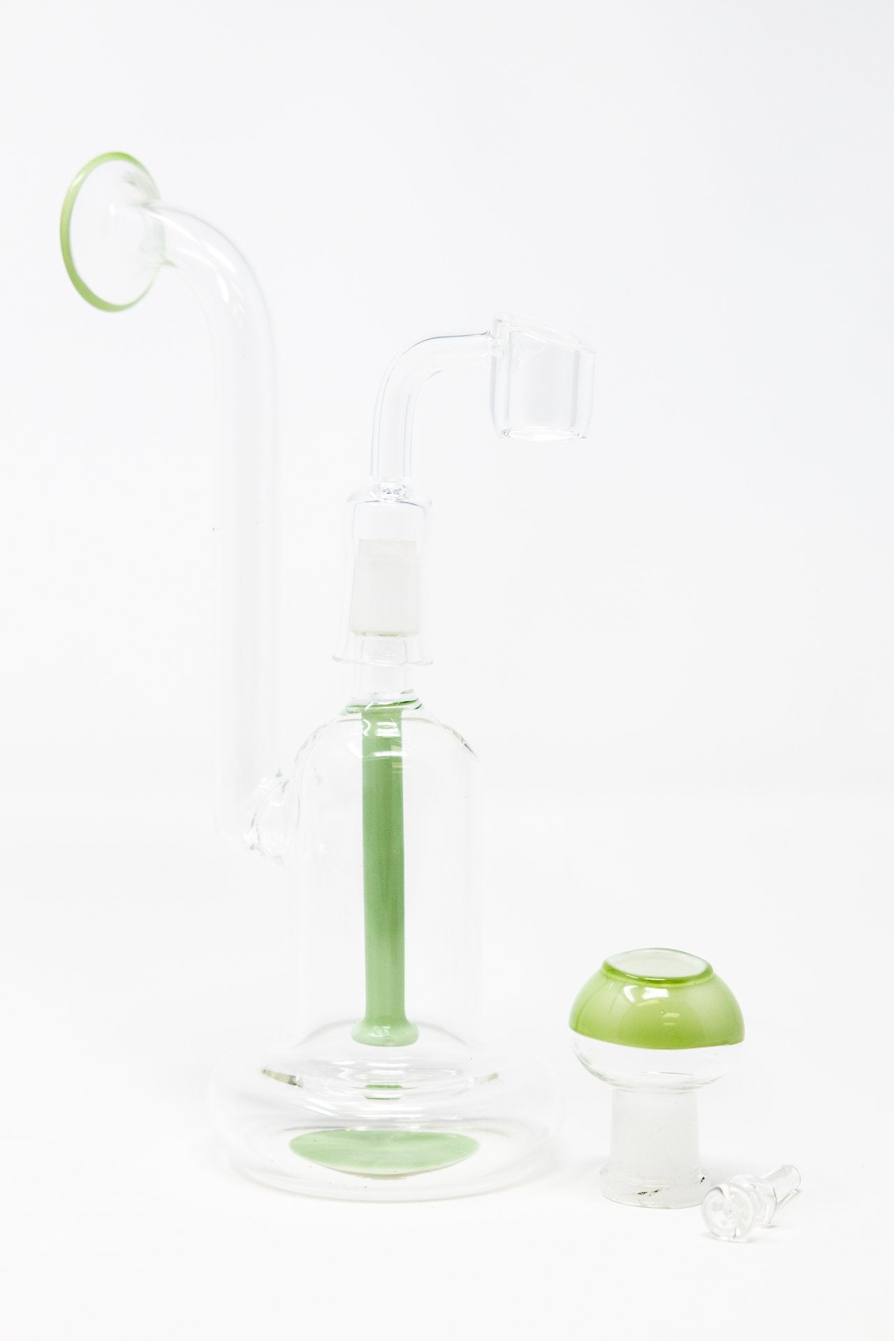 Dark Sea Green 6" Sherlock Neck Dab Rig StonedGenie.com Dab rig