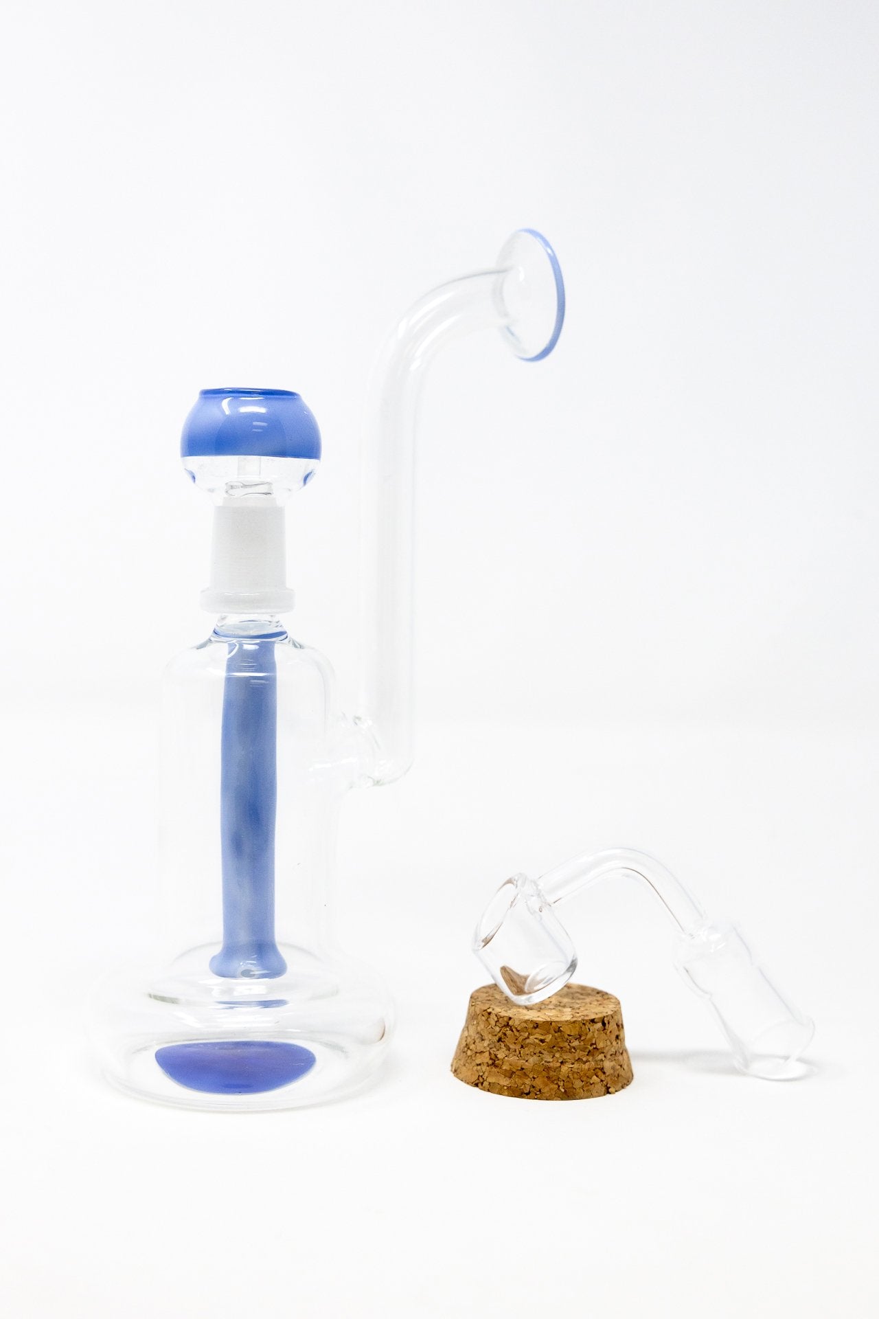 Steel Blue 6" Sherlock Neck Dab Rig StonedGenie.com Dab rig