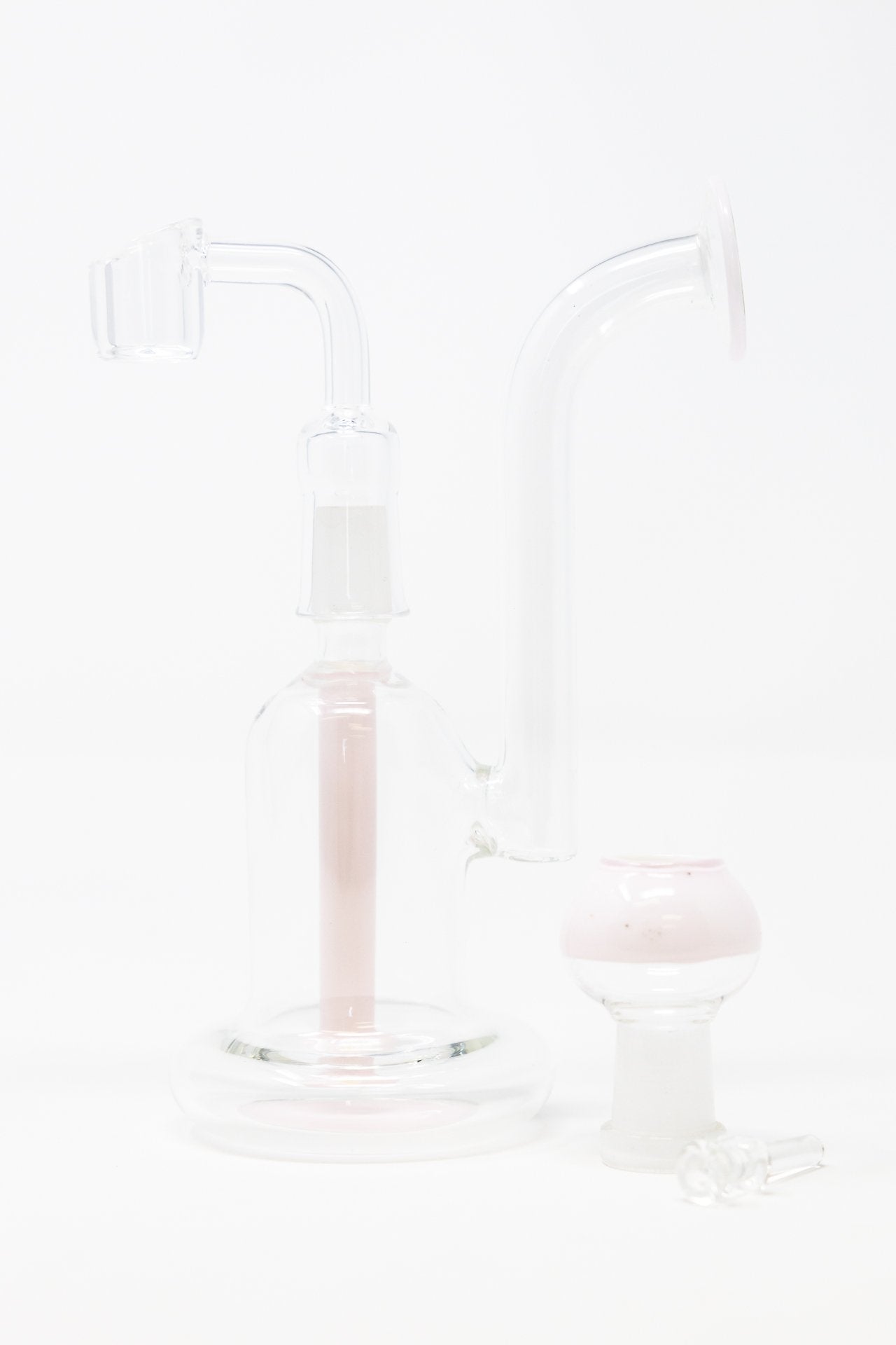 Ghost White 6" Sherlock Neck Dab Rig StonedGenie.com Dab rig
