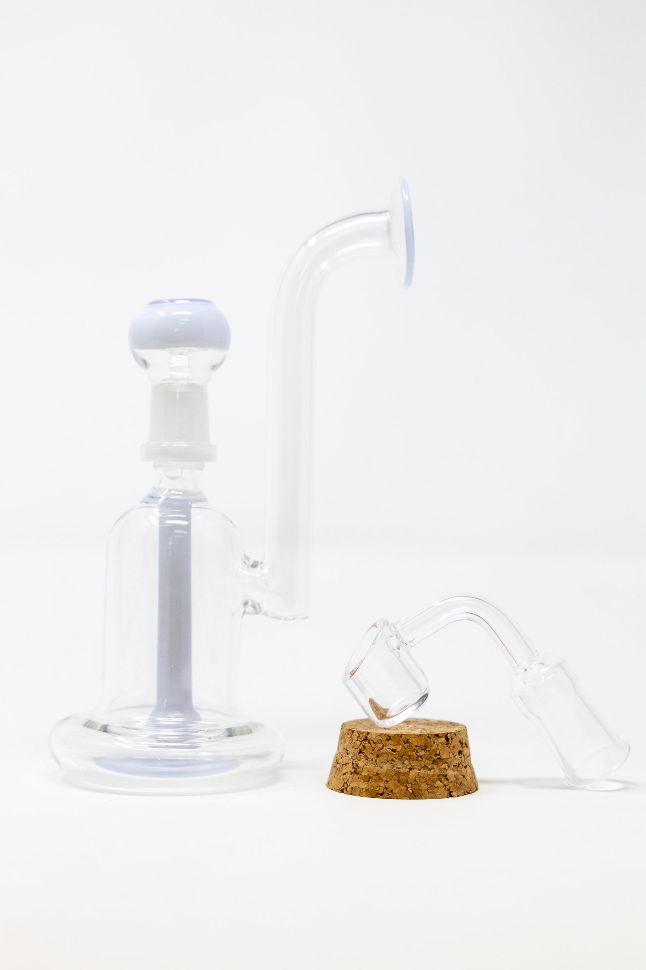 Gray 6" Sherlock Neck Dab Rig StonedGenie.com Dab rig