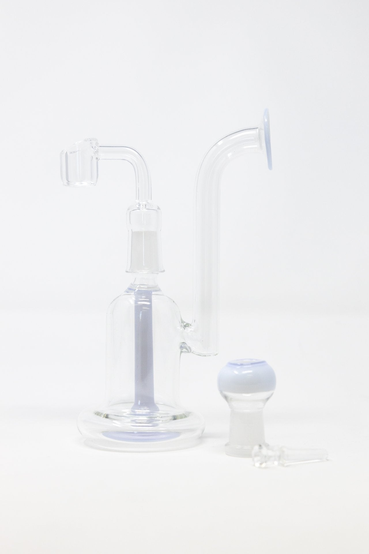Lavender 6" Sherlock Neck Dab Rig StonedGenie.com Dab rig