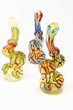 Dark Khaki 6" Premium Glass Fumed Swirl Bubbler w/ Carb Hole
