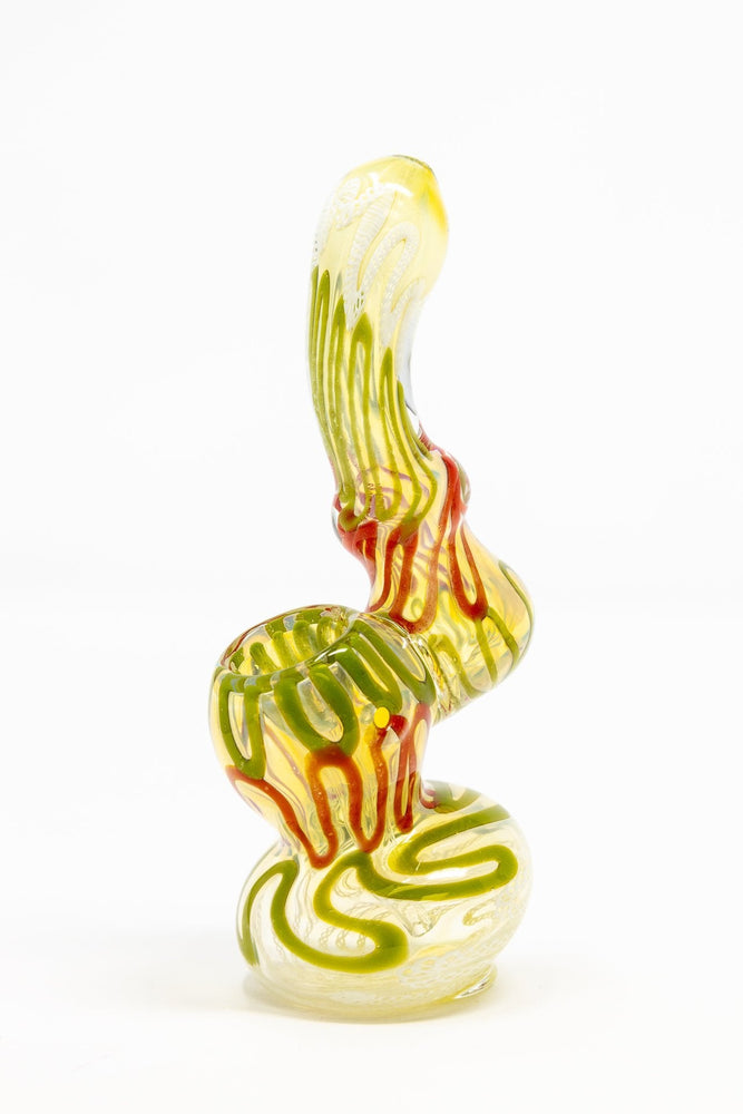 6" Premium Glass Fumed Swirl Bubbler w/ Carb Hole