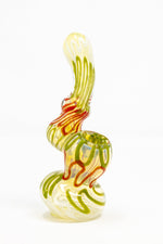 Dark Goldenrod 6" Premium Glass Fumed Swirl Bubbler w/ Carb Hole StonedGenie.com Bubblers