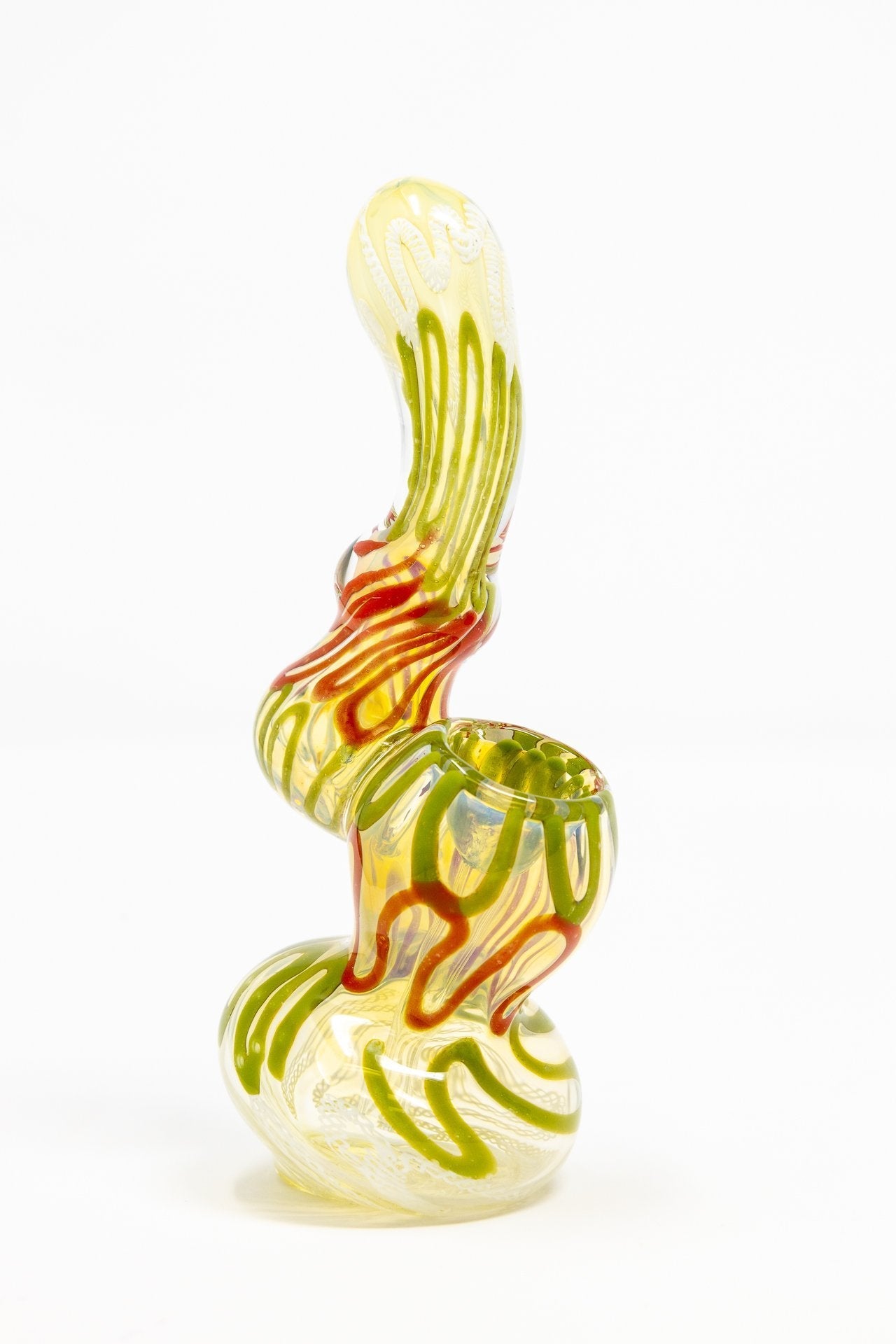 6" Premium Glass Fumed Swirl Bubbler w/ Carb Hole
