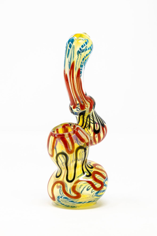6" Premium Glass Fumed Swirl Bubbler w/ Carb Hole