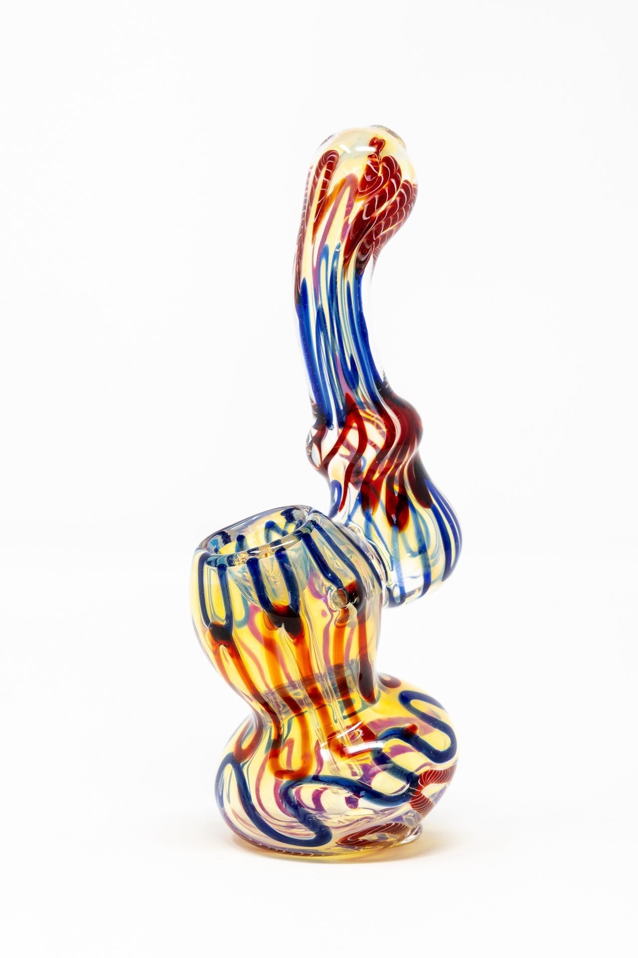 6" Premium Glass Fumed Swirl Bubbler w/ Carb Hole