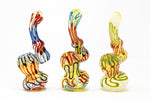 6" Premium Glass Fumed Swirl Bubbler w/ Carb Hole