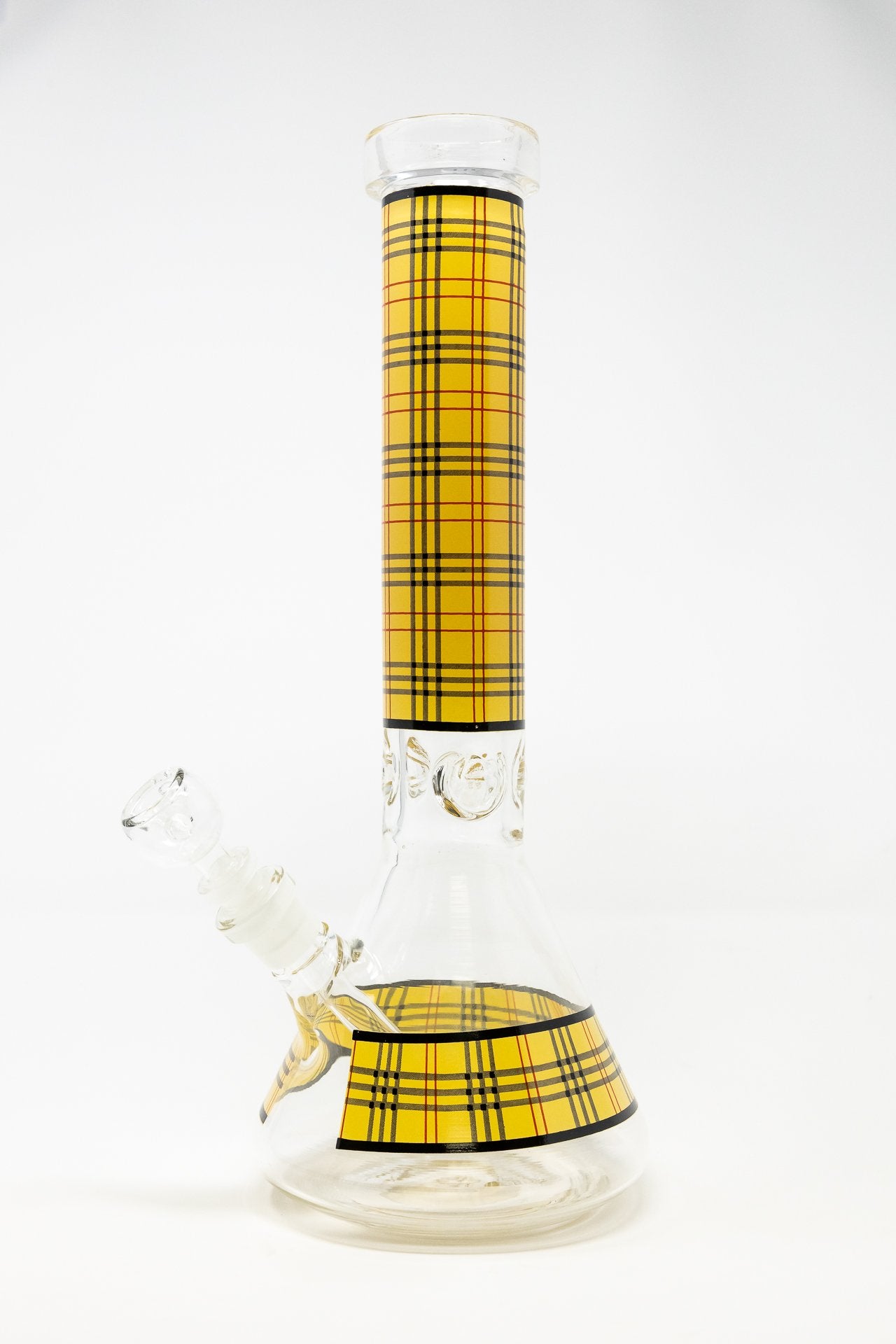 Dark Goldenrod 12" Thick 7mm Plaid Beaker Bong StonedGenie.com Bong