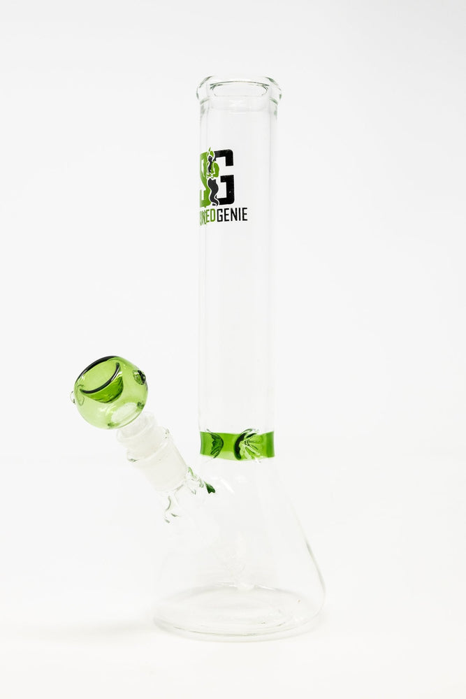 11” Stoned Genie Green Middle Accent Bong