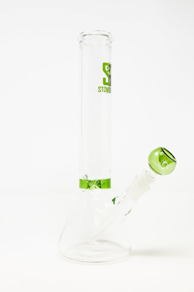 Dark Khaki 11” Stoned Genie Green Middle Accent Bong StonedGenie.com Bong