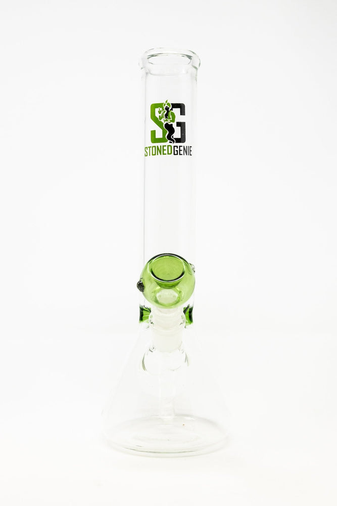 11” Stoned Genie Green Middle Accent Bong