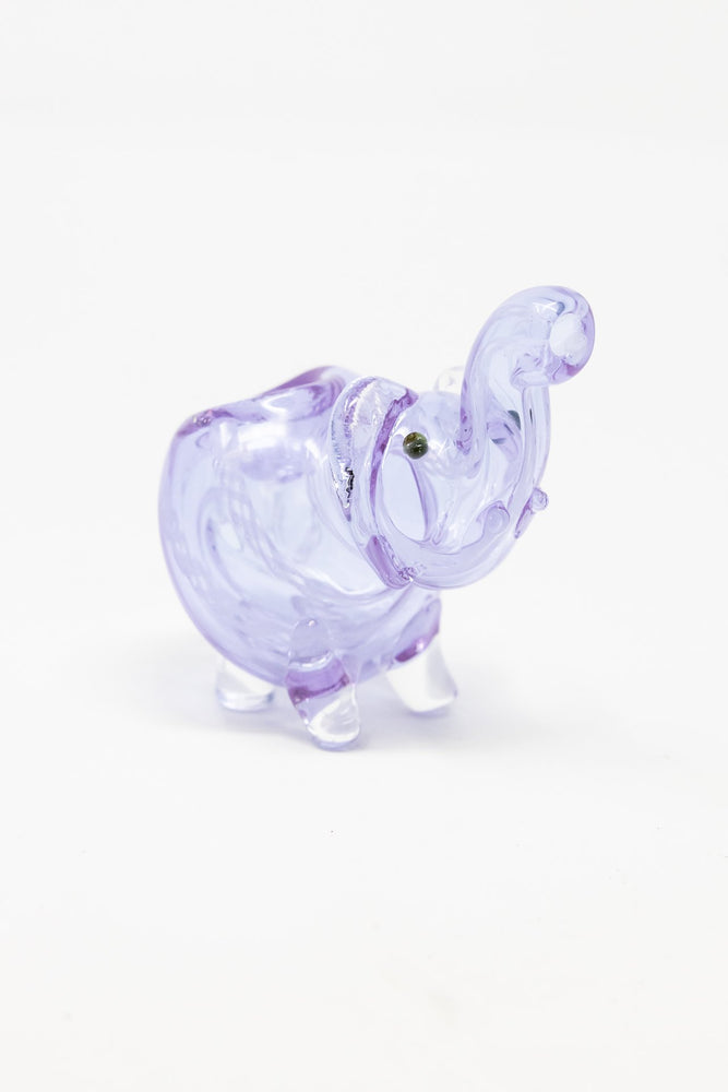 Thistle 3" Lavender Elephant Swirl Glass Hand Smoking Pipe StonedGenie.com Glass Pipes