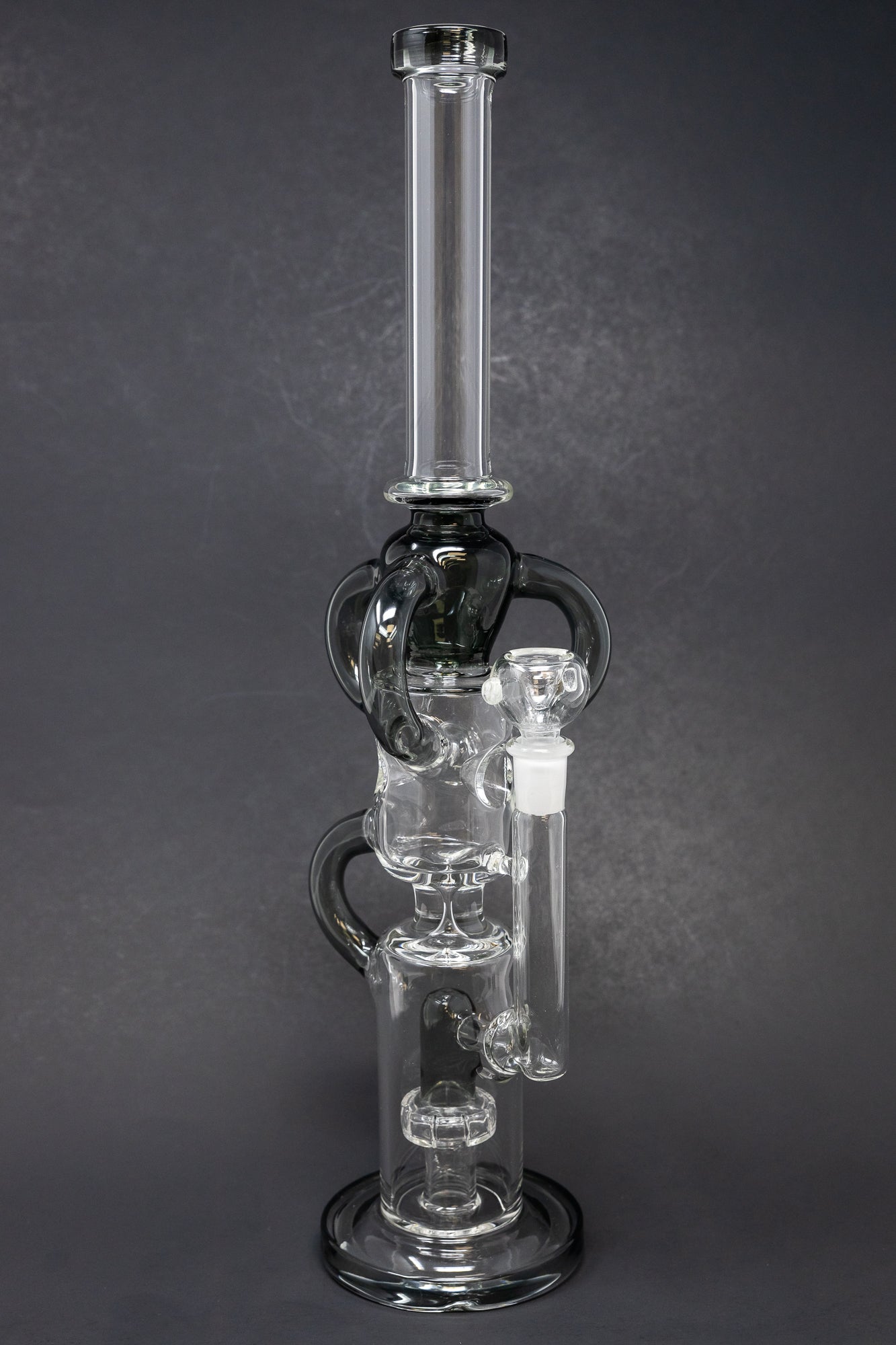 16" Grey Recycler Bong w/ Percolator