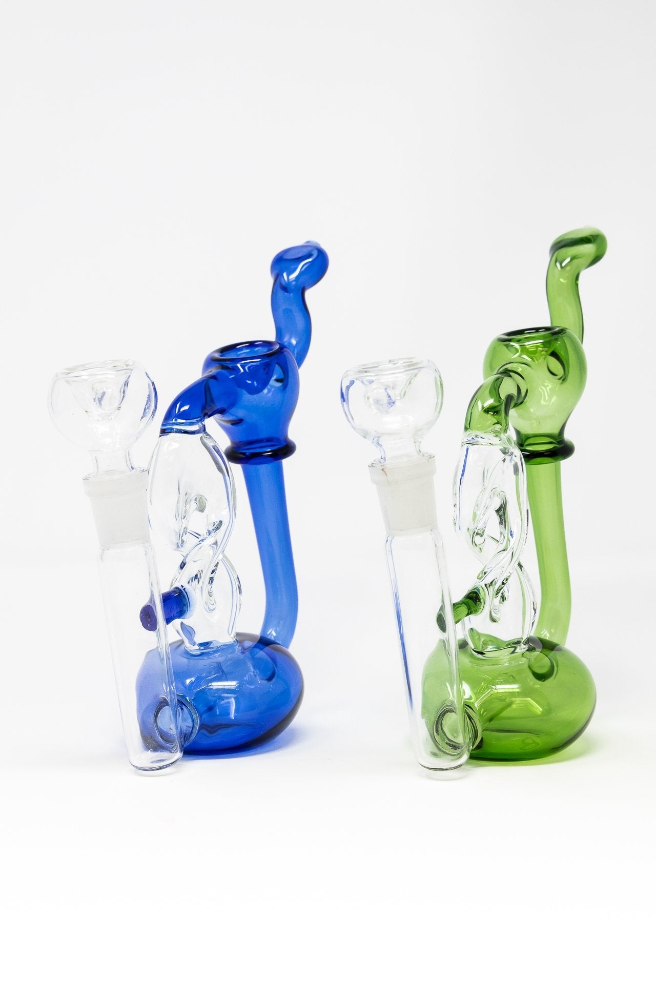 7" Twisted Glass Bubbler w/ Pull out Bowl