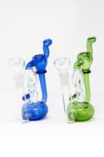 7" Twisted Glass Bubbler w/ Pull out Bowl