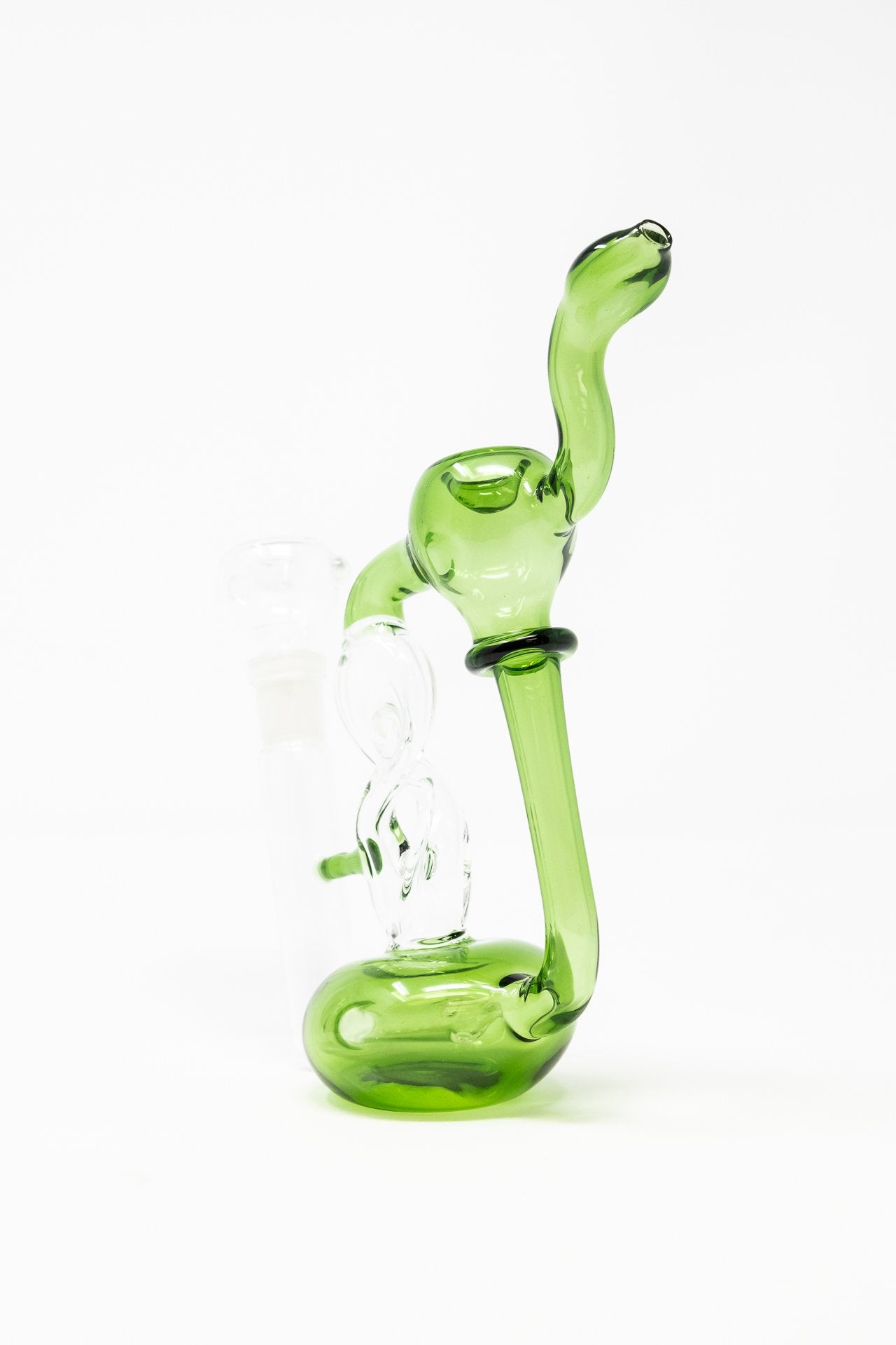 7" Twisted Glass Bubbler w/ Pull out Bowl