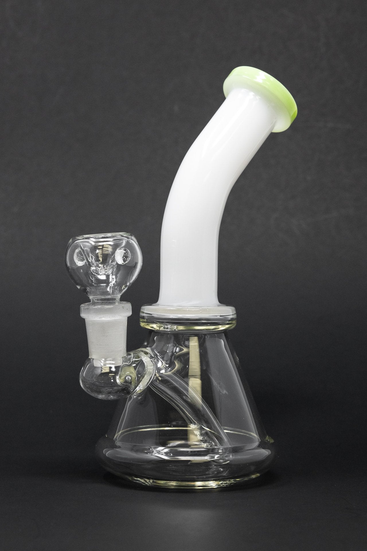 Dark Slate Gray 7” White Neck Shower Bend Bong StonedGenie.com Bong