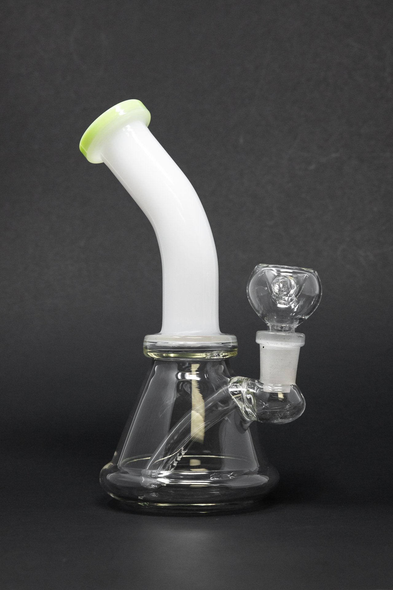 Dark Slate Gray 7” White Neck Shower Bend Bong StonedGenie.com Bong
