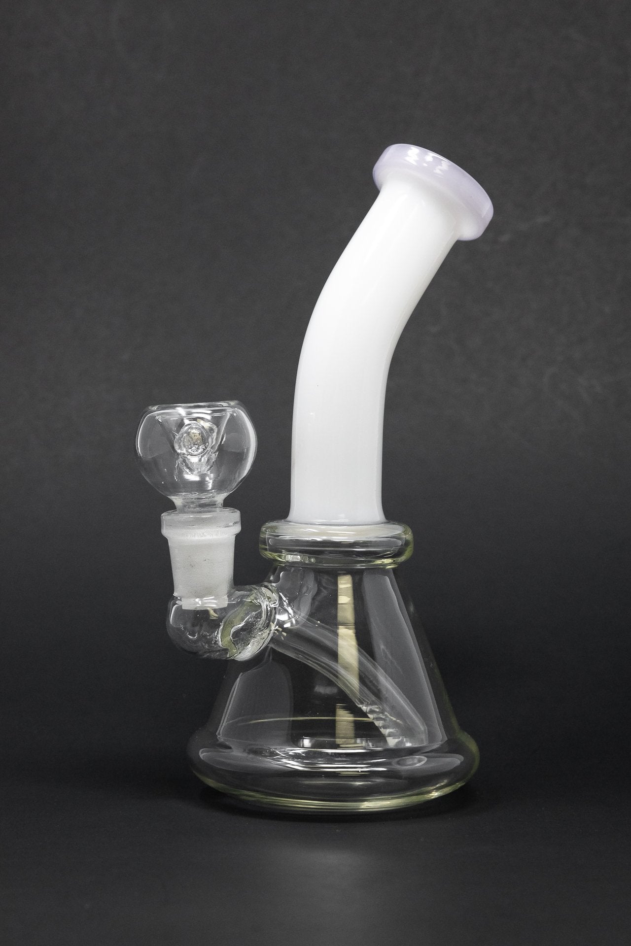 Dark Slate Gray 7” White Neck Shower Bend Bong StonedGenie.com Bong