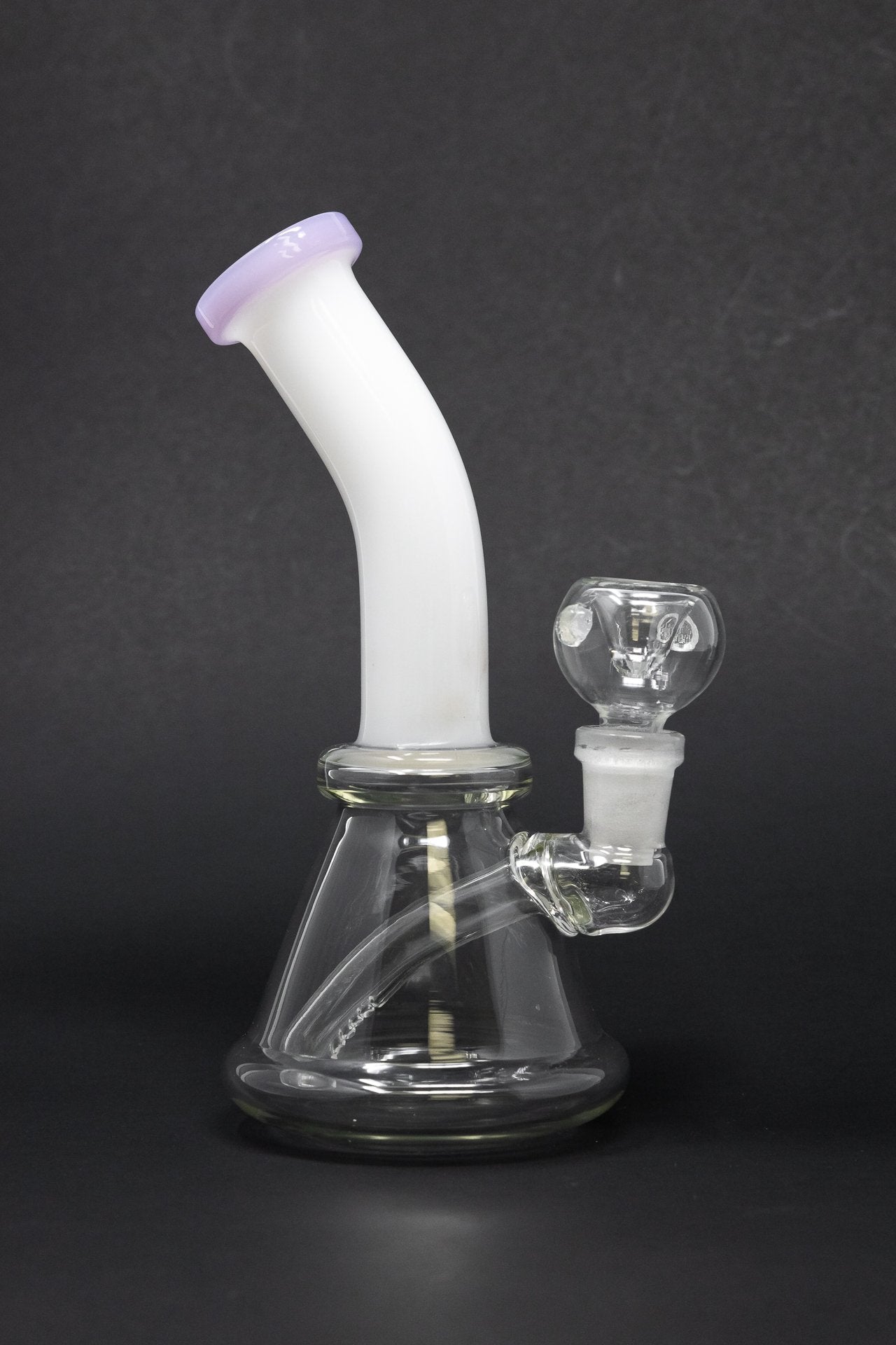 Dark Slate Gray 7” White Neck Shower Bend Bong StonedGenie.com Bong