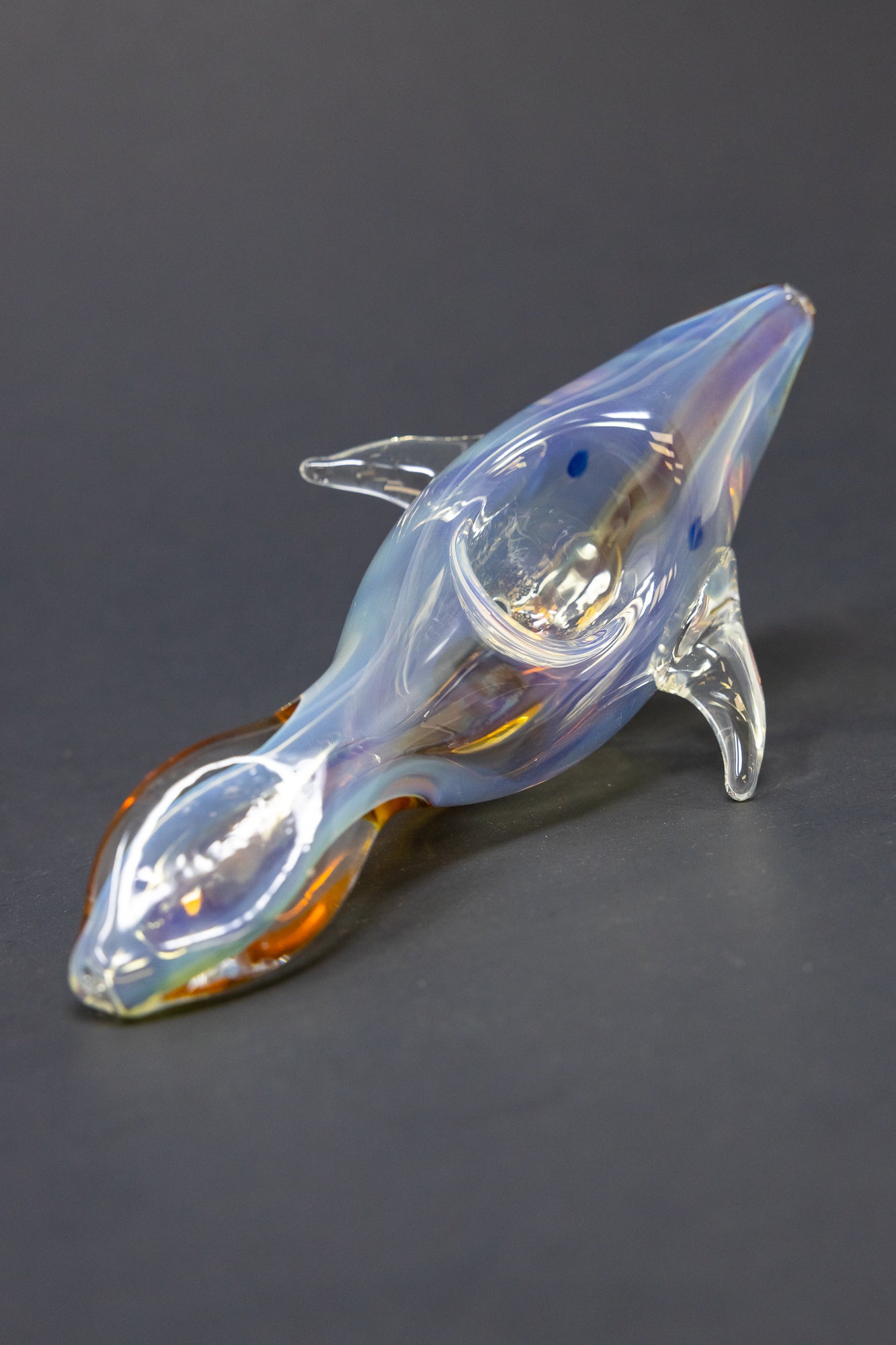 5" Fumed Amber Dolphin Pipe