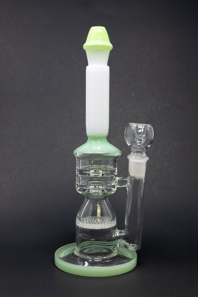 11" Premium White Neck Rocket Honeycomb Bong