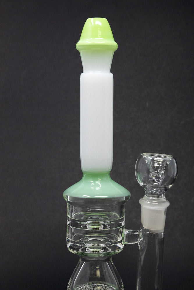 11" Premium White Neck Rocket Honeycomb Bong