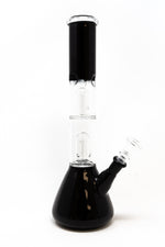 12" Black Double Percolator Bong