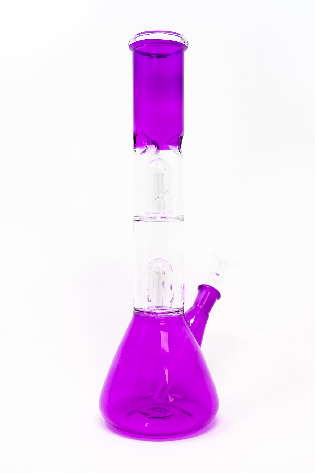 12" Purple Double Percolator Bong