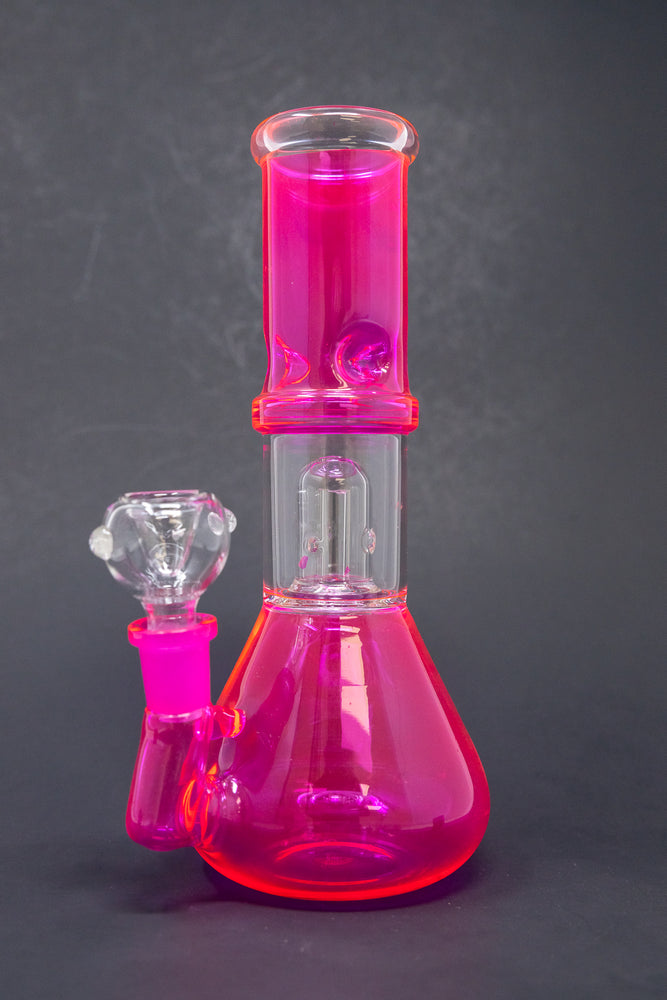 8" Pink Side Joint Bong