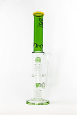 14" Stoned Genie Green Double Percolator Bong